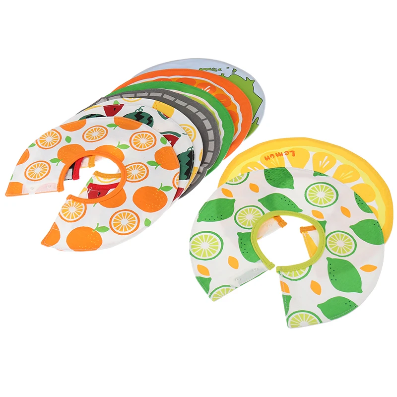 

New children's bib 360 round cotton waterproof bib baby saliva towel cotton