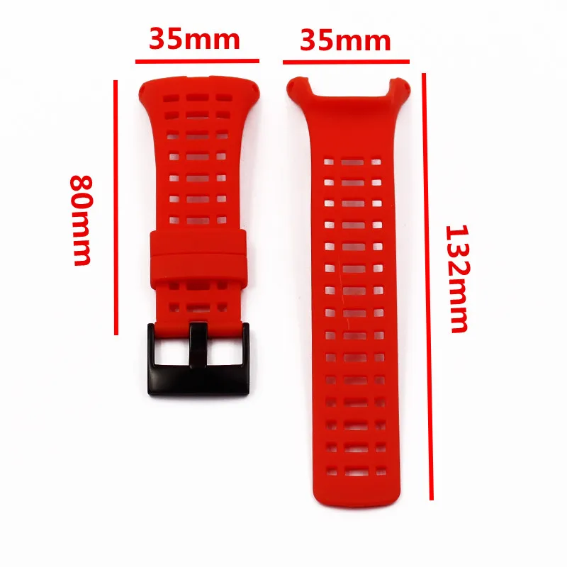 Watch Accessories Rubber Silicone Strap  For Suunto Ambit 3 Peak - Ambit 2 Buckle Rubber Watchbands Correa Men's Watch Band