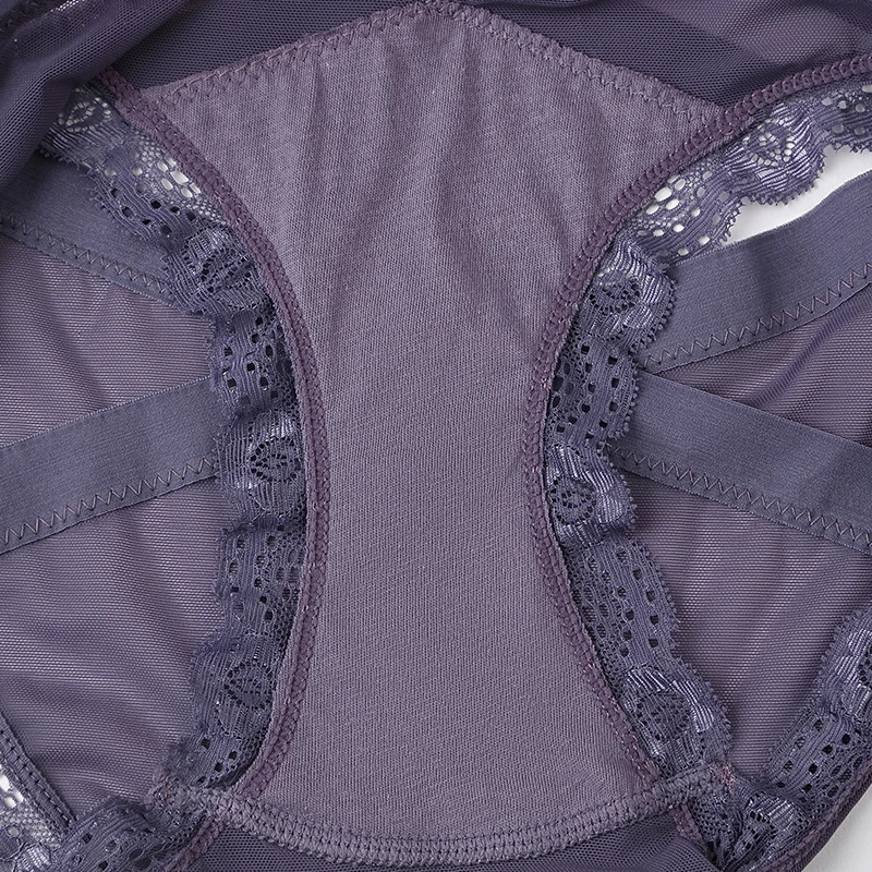 

French Mesh Lace Underwear Women Sexy Panties Transparent Bow Briefs Female Underpants Low Waist Ladies Lingerie Panty