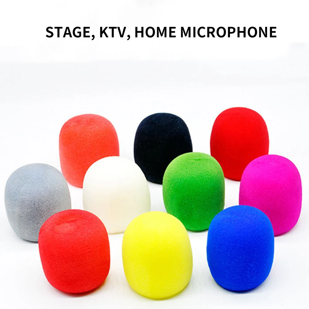 

10pcs Mic Foam Microphone Sponge Covers Professional Studio Windscreen Shield Handheld Microphone DJ Windproof Mic Sleeve