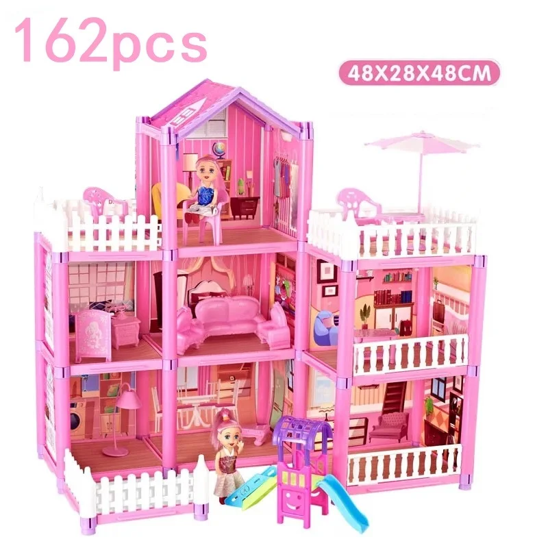 Игрушечный дом для самостоятельной сборки Кукольный Домик принцессы вилла