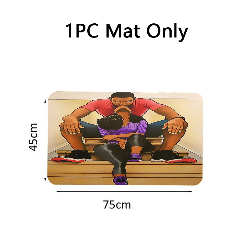 Африканская занавеска для ванной комнаты с поцелуями мужчин и девочек Комплект штор душа в Африканском