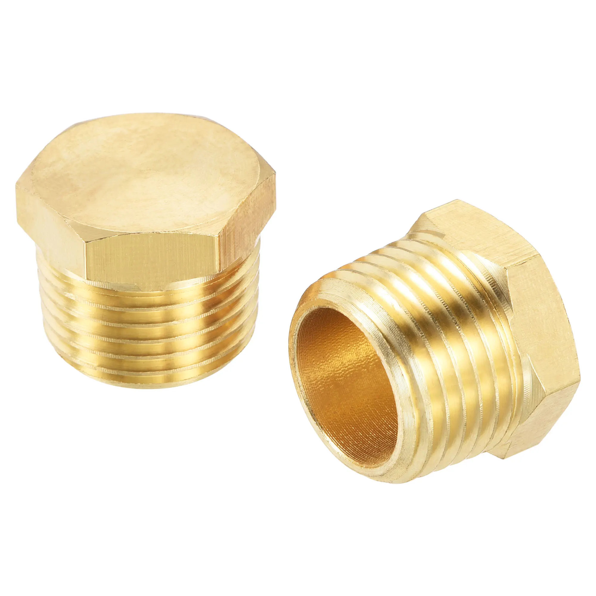 

Uxcell наружная Шестигранная головка 1/2 дюйма NPT наружная резьба, латунный фитинг для концевых труб, 3 шт.