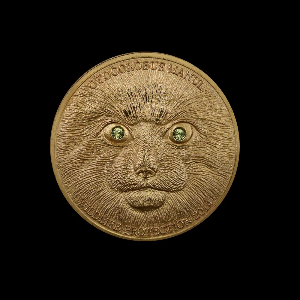 Красивая монета Монета с позолотой 24 к в виде животных изысканные поделки 5 штук