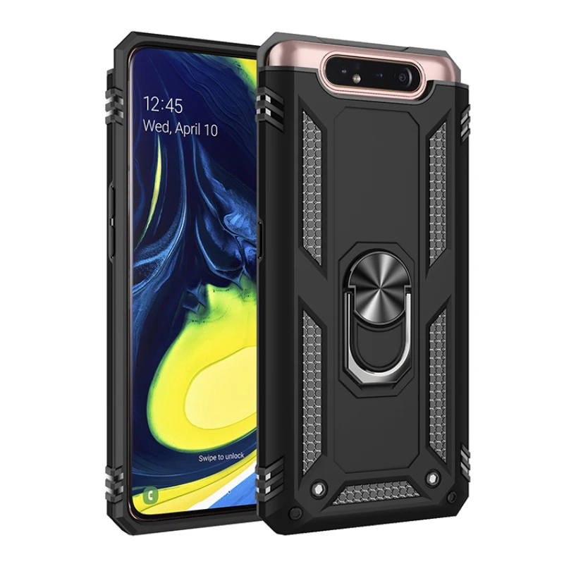 

Luxury With Ring Shockproof Anti-fall Protection Phone Case For Samsung Galaxy A70S A60 A80 A90 A2 CORE 5G A01 M01 A70E Cover