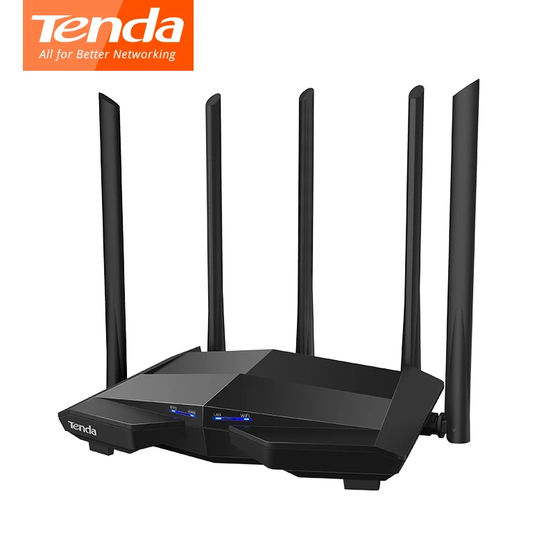 Беспроводной Wi-Fi маршрутизатор Tenda AC11 1200 Мбит/с, 1 ГГц cpu+ 128 М DDR3, 1WAN+ 3 lan гигабитные порты, 5* 6dBi антенны с высоким коэффициентом усиления, умное управление приложением