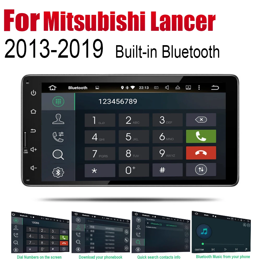 Автомагнитола ZaiXi на Android 2 Din для Mitsubishi Lancer 2013 ~ 2019 мультимедийный плеер система GPS