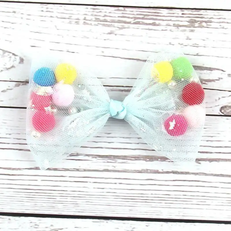 

New 5inch designer princess girls hair clips handwork lace bowknot girls barrettes pearl baby BB clip girls hair accessories