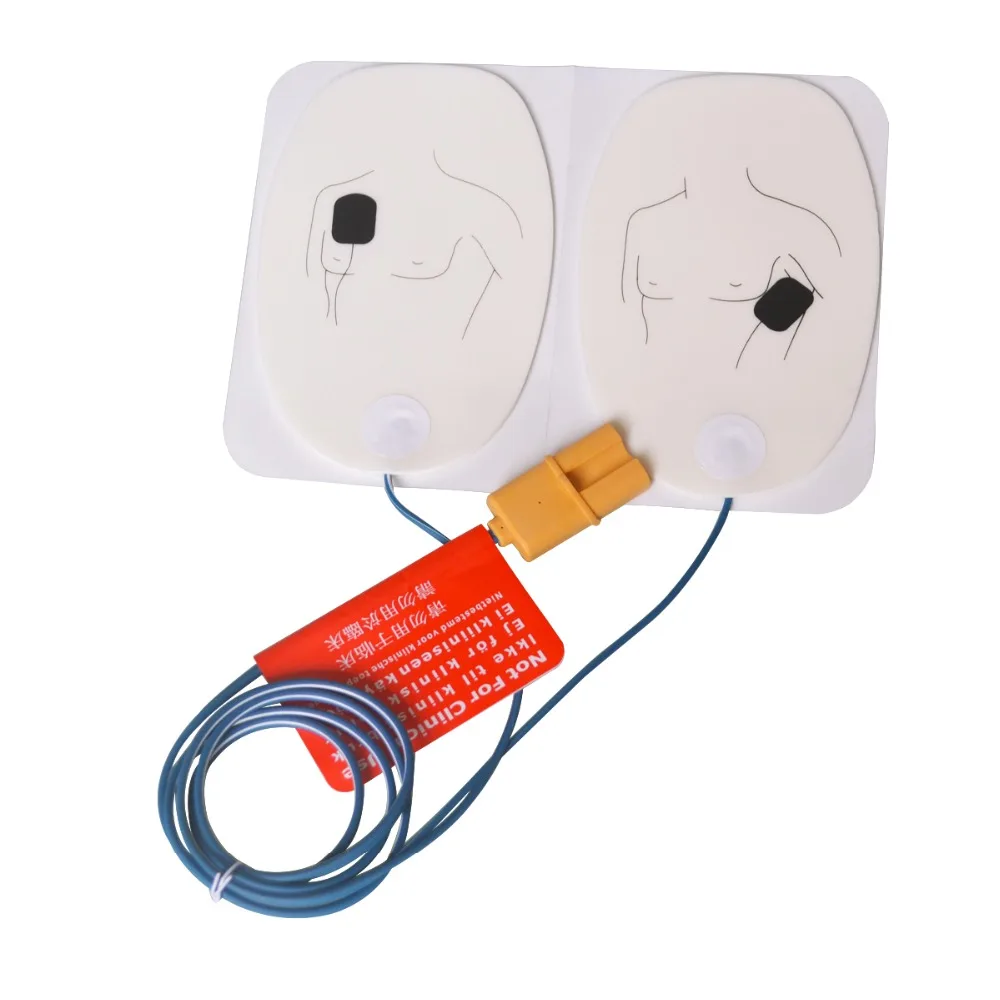 1 пара AED тренировочный ECG Defibrillation электродный патч с хвостовой линией