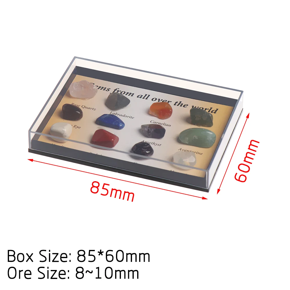 12/15 шт. 1 коробка подарка необработанные драгоценные камни коллекционные образцы