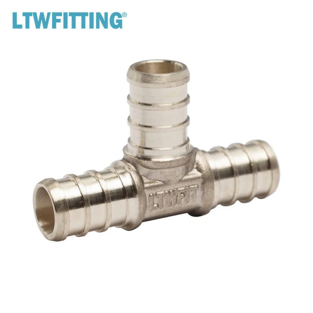 Латунный обжимной фитинг LTWFITTING PEX без свинца 1/2 дюйма x тройник PEX|crimp fitting|brass fittingspex