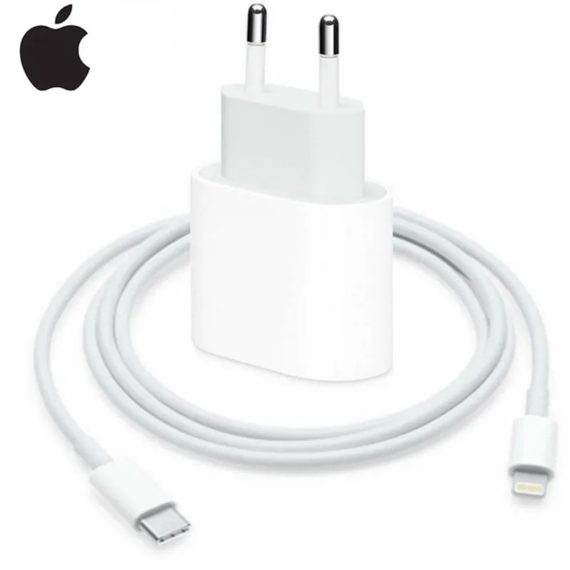 Оригинальный 20 Вт USB C адаптер питания для iphone 12 12mini Pro Max кабель Type с функцией