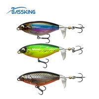3pcslot 85mm 10 8g topwater fishing lure whopper popper artificial bait hard plopper soft rotating tail fishing tackle swimbait