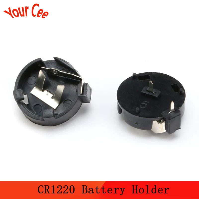 10 шт. Круглый кнопочный держатель для батарей 3 в |