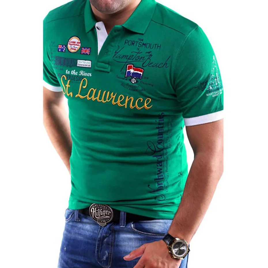 Мужская Повседневная рубашка поло ZOGAA Suumer хлопковая приталенная с коротким