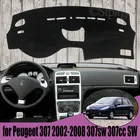 Анти-скольжения Анти-УФ коврик приборной панели крышки Панель Dashmat защиты ковровых покрытий для Peugeot 307 2002-2008 307sw 307cc SW аксессуары