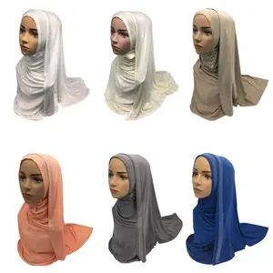 Мусульманский женский длинный шарф шаль из модала хлопка Стразы шарфы головной платок мусульманский арабский тюрбан головной платок Средний Восток 75*170 см