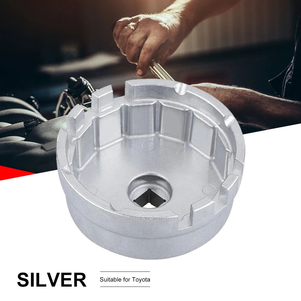 

64.5mm Universal Aluminium 14 Flutes Cap Oil Filter Wrench Housing Tool Remover for Toyota 4 Cylinder 1800CC-2000CC