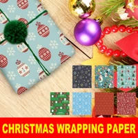 8pcs christmas gift wrapping art wrapping paper christmas wrapping paper for holiday gift wrap party decoration accessories