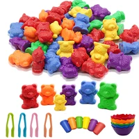 3 12g set rainbow weight counting bear with stacking cups montessori teaching matching game sorting educational toy for children