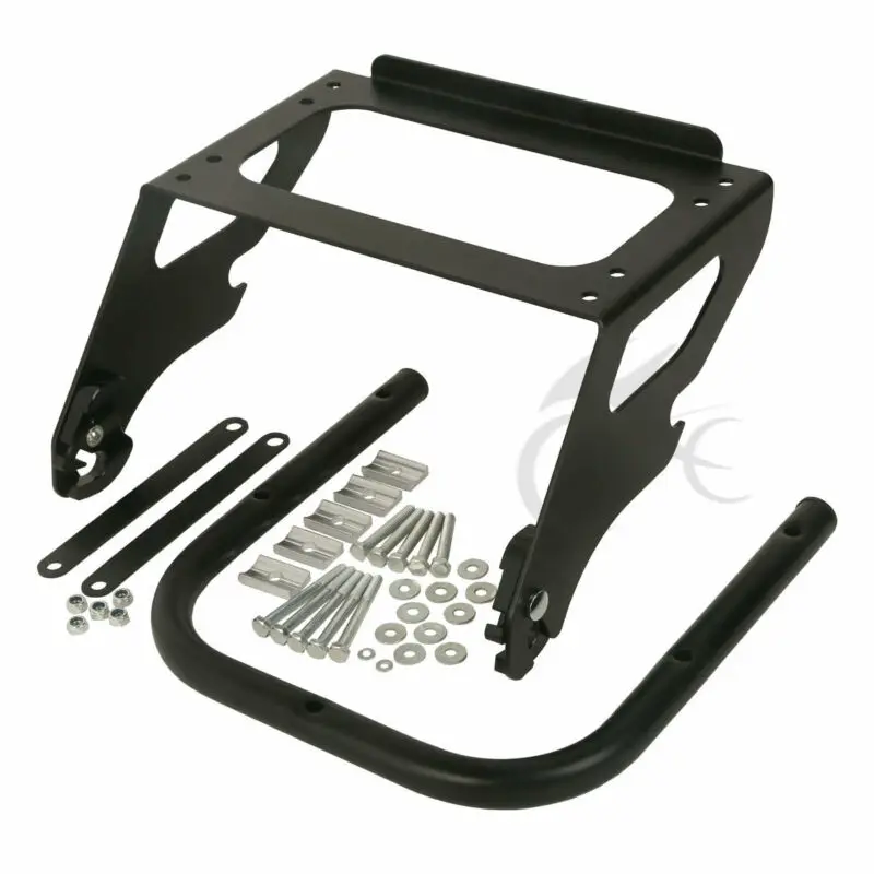 Мотоцикл 2-Up Tour Pack крепление багажная стойка для Harley 1997-2008 Road King FLHT хром/черный