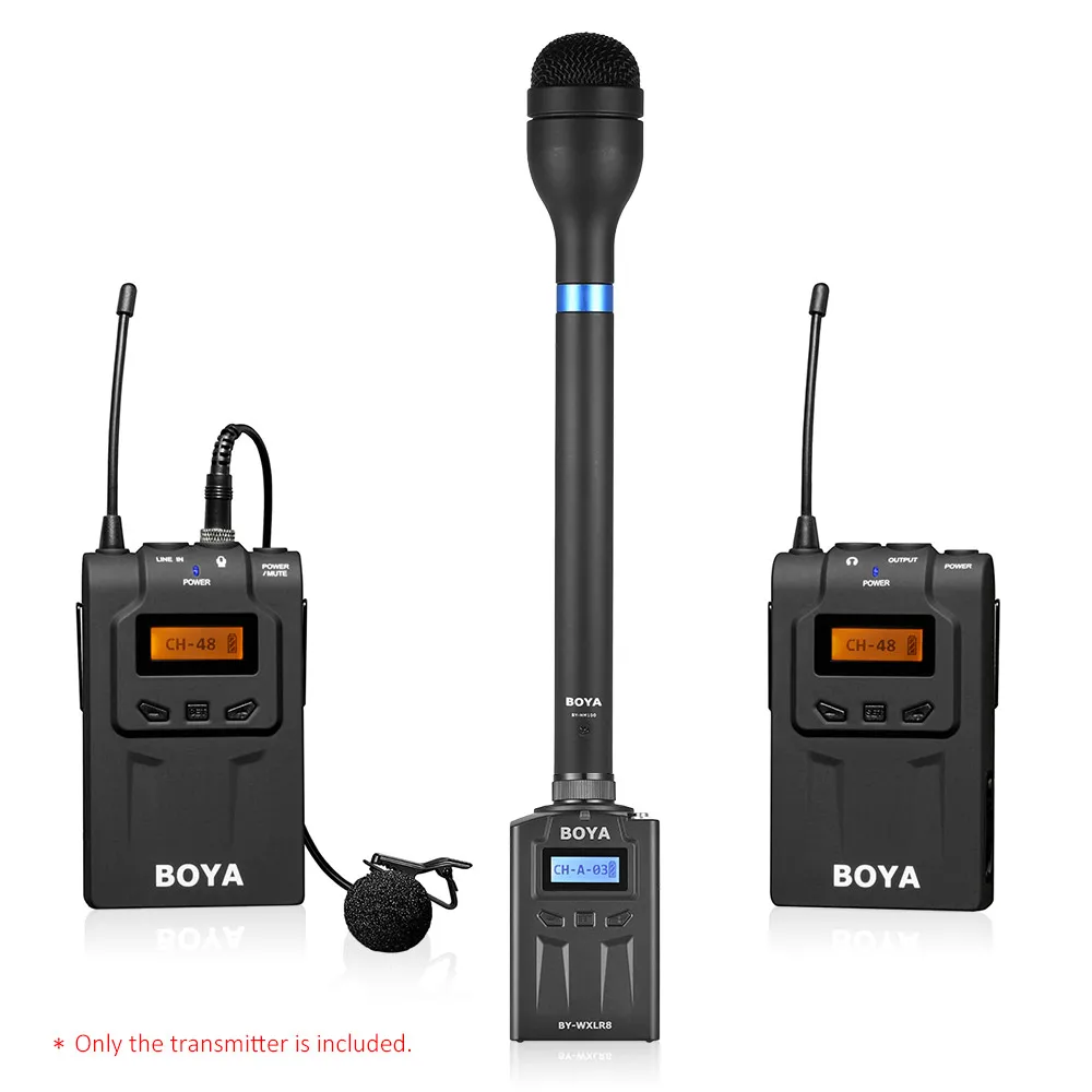 BOYA BY WXLR8 подключаемый XLR аудио передатчик с ЖК дисплеем для WM8 WM6 беспроводные