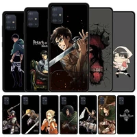 cute anime attack on titan phone case for samsung galaxy a51 a71 a21s a12 a11 a31 a52 a41 a32 5g a72 a02s silicon back cover