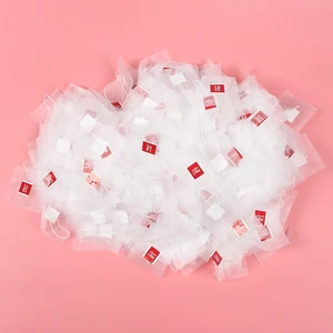 1000Pcs5.5X7 см Пирамида Чай рукавный фильтр нейлон Чай сумка одной строки этикетка прозрачные пустые Чай сумка CNIM, лидер продаж