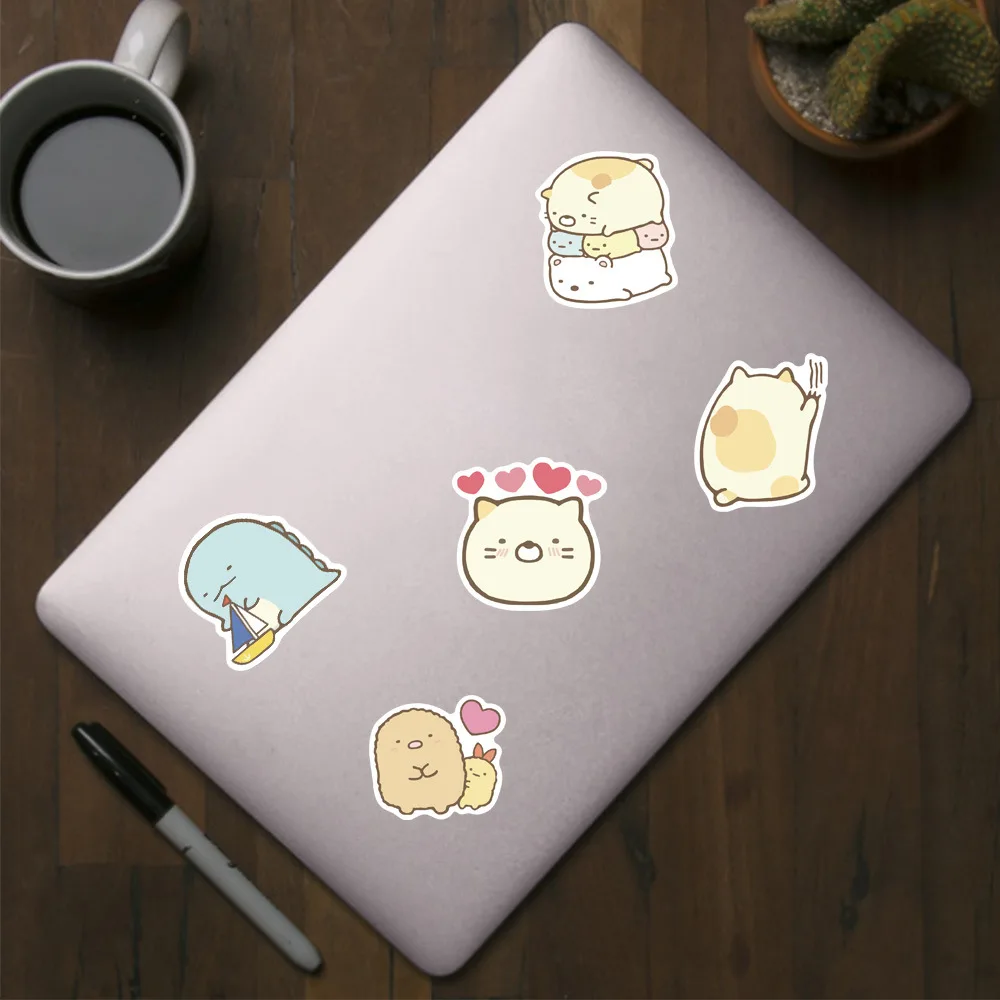 103050pcs cartoon sumikko gurashi cute stickers laptop diy skateboard fridge guitar fridge graffiti sticker decals kid toys free global shipping