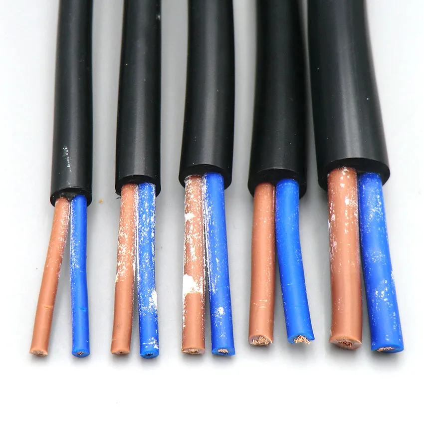 Черная мягкая оболочка провод 2 Core1.5 5 4 6мм² сигнальная линия управления с