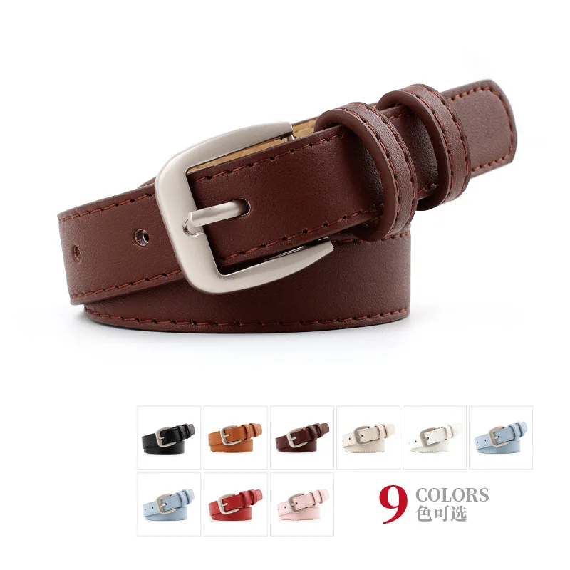 

Fashion Design Leisure Female's Thin Trouser Belt 2022 Hot Women's Needle Buckle Belt Simple PU Leather Decorative Jeans Belt