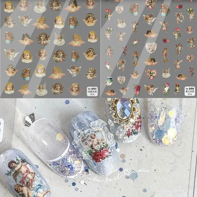 Красивый ангел древний барокко Дизайн Высокий Бутик 3D гравировка Ангел наклейка