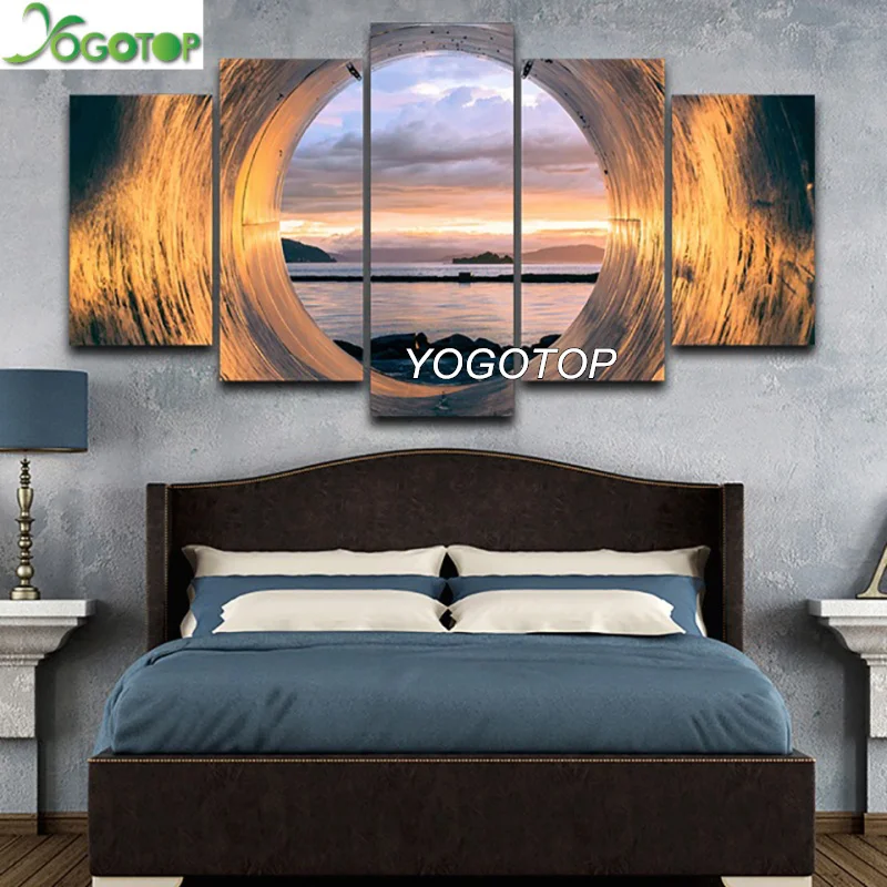 

Diy Diamond Painting Tube Sunset Ocean View landscape 5D Full Drill Mosaic Diamond Embroidery puzzle Home Decor 5 Pieces ML1224