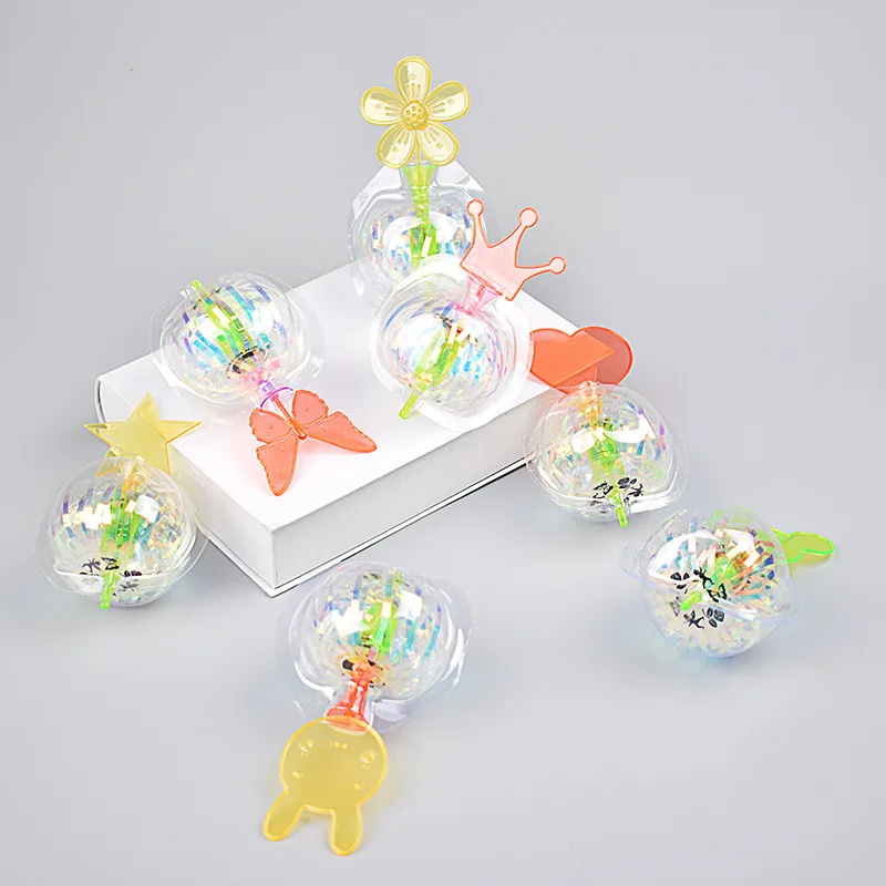 

Colorful Magical Shining Bubble Wand Twister Spin Toy For Kids