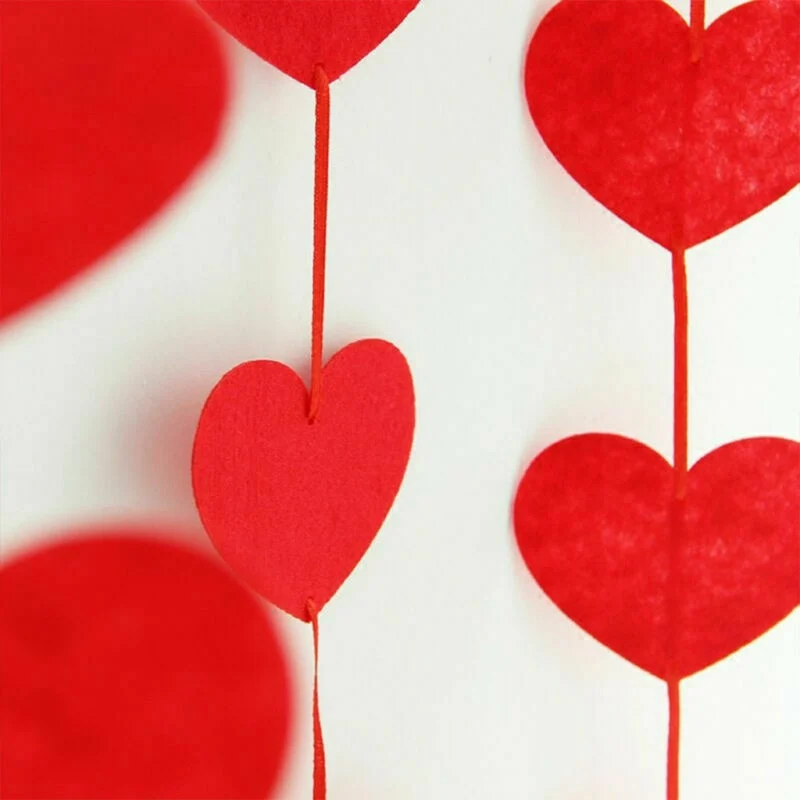 

Hanging Decoration Red Heart Engagement Love Valentines Day Party Strings