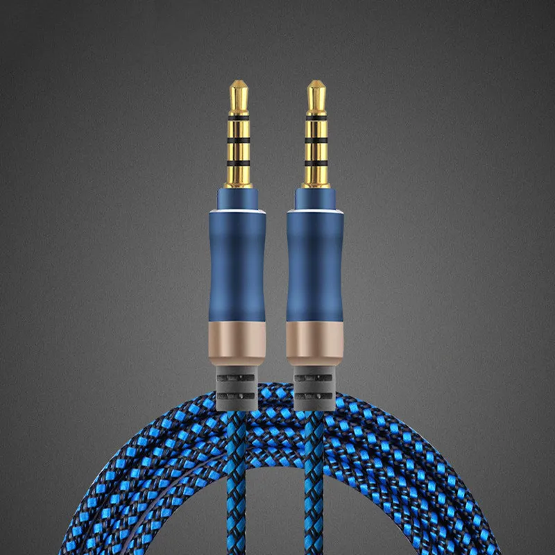 Позолоченный разъем 3 5 мм Aux кабель штекер аудиокабель для автомобиля iPhone MP3/MP4