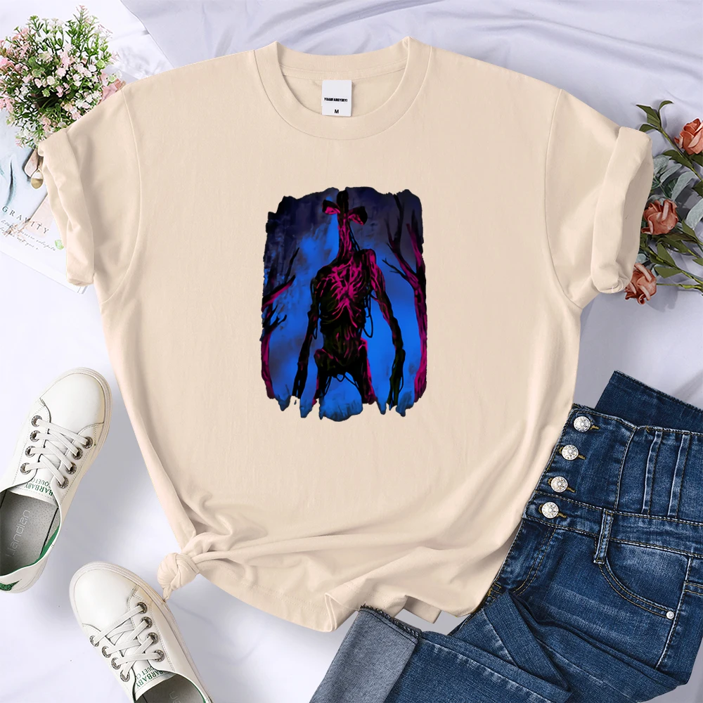 

Футболка женская с принтом головы сирены, милая рубашка с рисунком аниме, модная свободная футболка с круглым вырезом в стиле Харадзюку, на ...