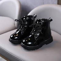 2020 ankle boy shoes 1 2 3 4 5 6 year childrens autumn patent leather boots baby winter shoes toddler boot waterproof for girls