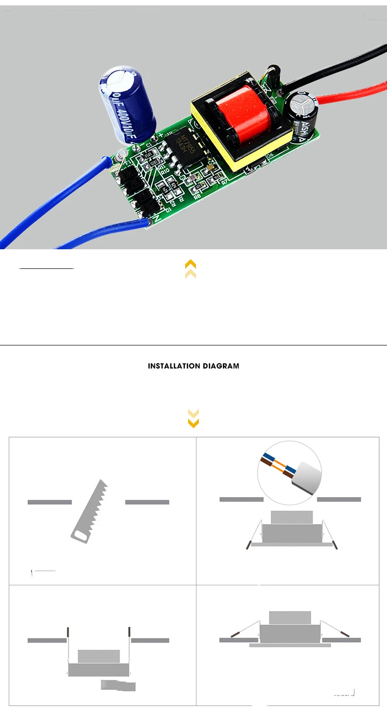 Светодиодный точечный светильник с COB матрицей углубленный потолочный Точечный