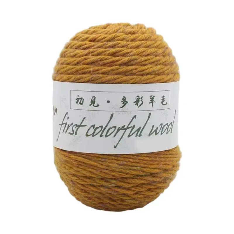 1 рулон 100 г 6 прядей камвольной цветной шерстяной пряжа для вязания крючком