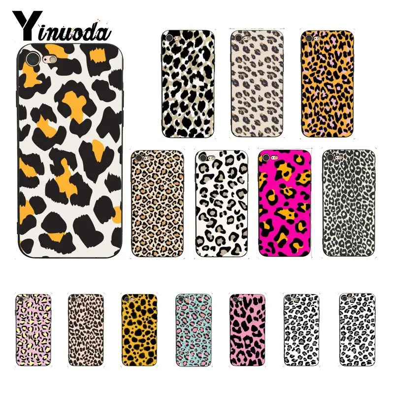 Yinuoda Леопардовый милый чехол для телефона iPhone 8 7 6 6S 6Plus X XS MAX 5 5S SE XR 10 11 pro max |