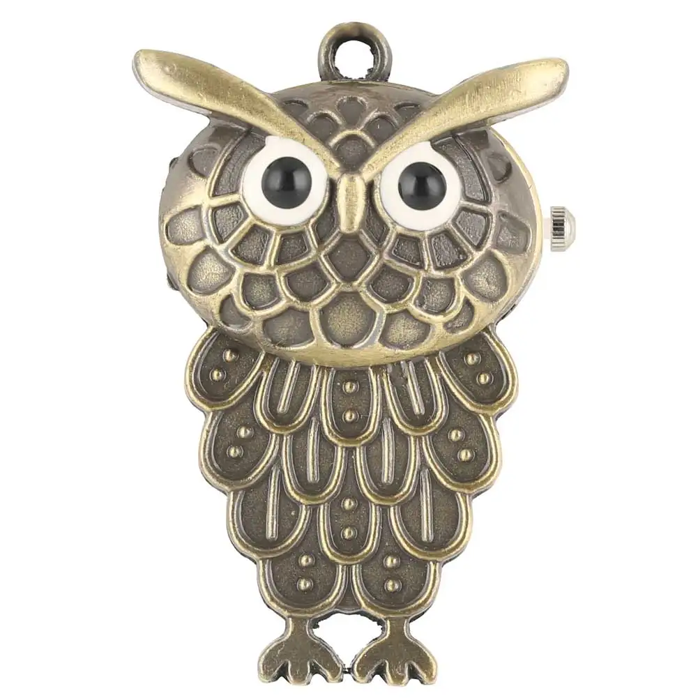 Металлические карманные часы в форме милой совы мужские ожерелья цепочка