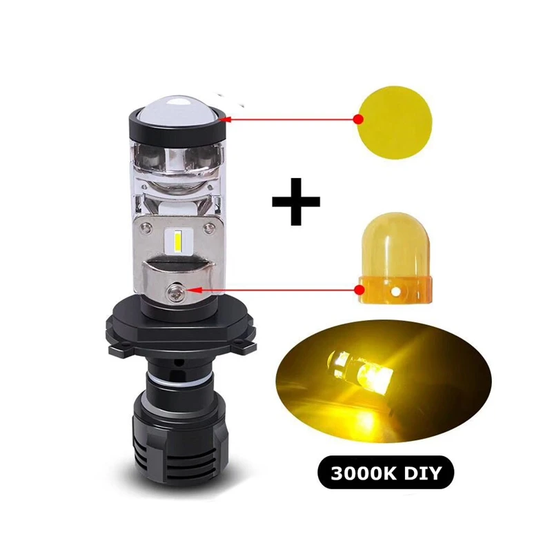 Светодиодная мини линза для проектора 70 Вт 6000 К белый цвет прямая замена H7