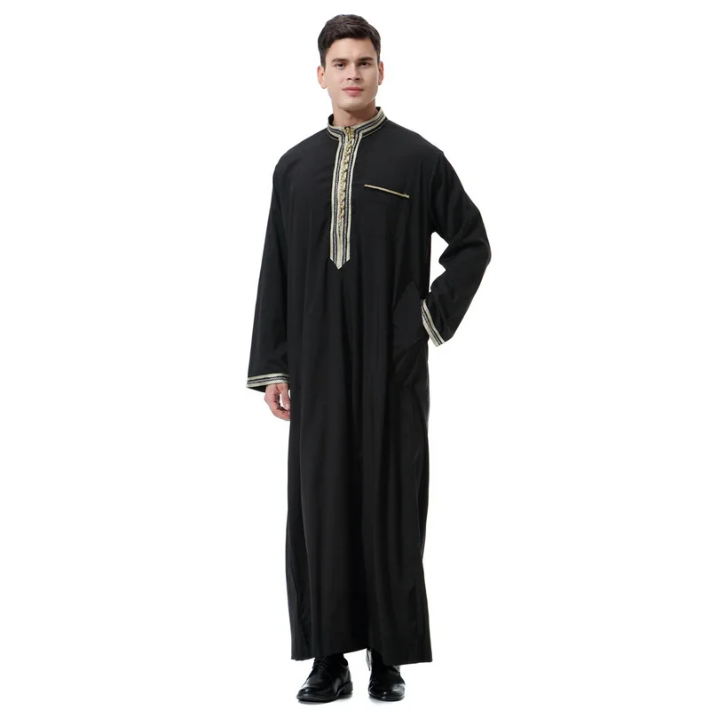 Арабо мусульманская одежда для мужчин abaya Дубай модная туника hombre jalabiyat дом