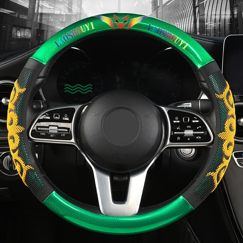 

Автомобильный Стайлинг, Кожаные чехлы на руль из углеродного волокна, аксессуары для Jaguar E-PACE E PACE EPACE 2018-2020 Jaguar XF X260 260