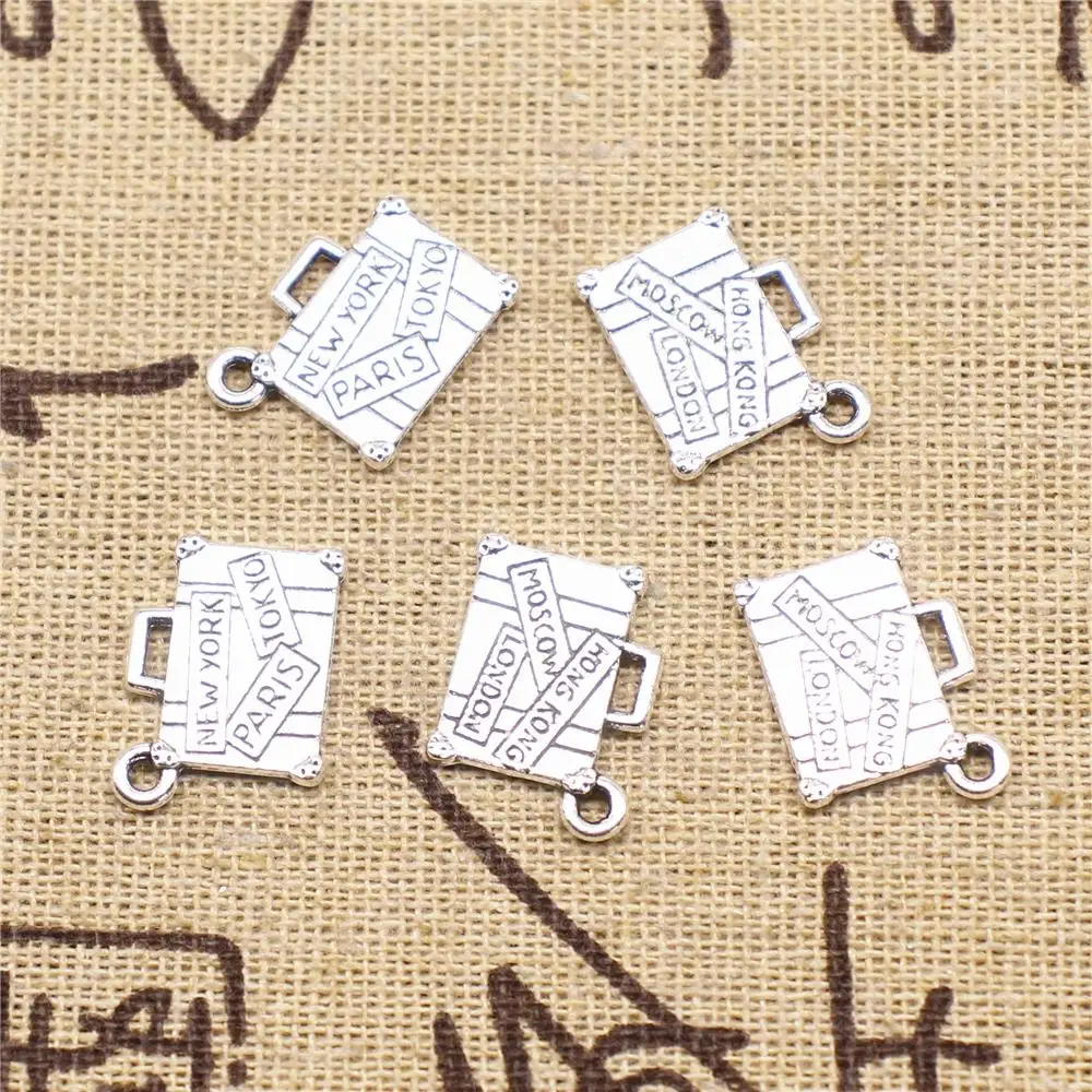 

Designer Charms DIY 10pcs 15x17mm Antique Silver Color Trunk Charms