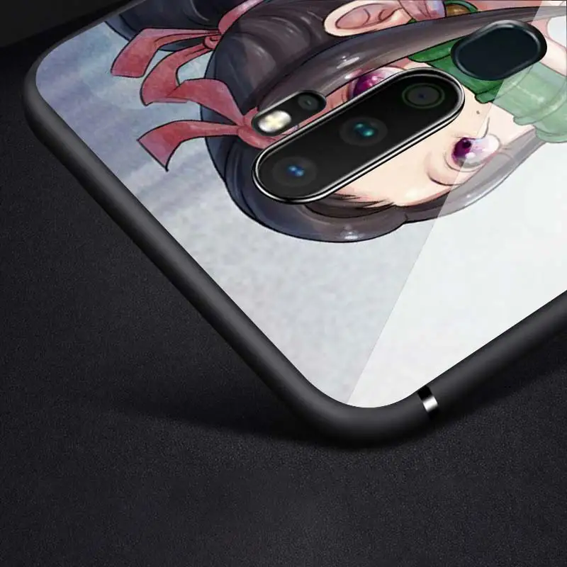 

kimetsu demon slayer no yaiba for OPPO Reno 2 Z 2Z 2F 3 4 Pro 5G F7 A5 A9 2020 Super Bright Black Phone Case Soft Cover Shell