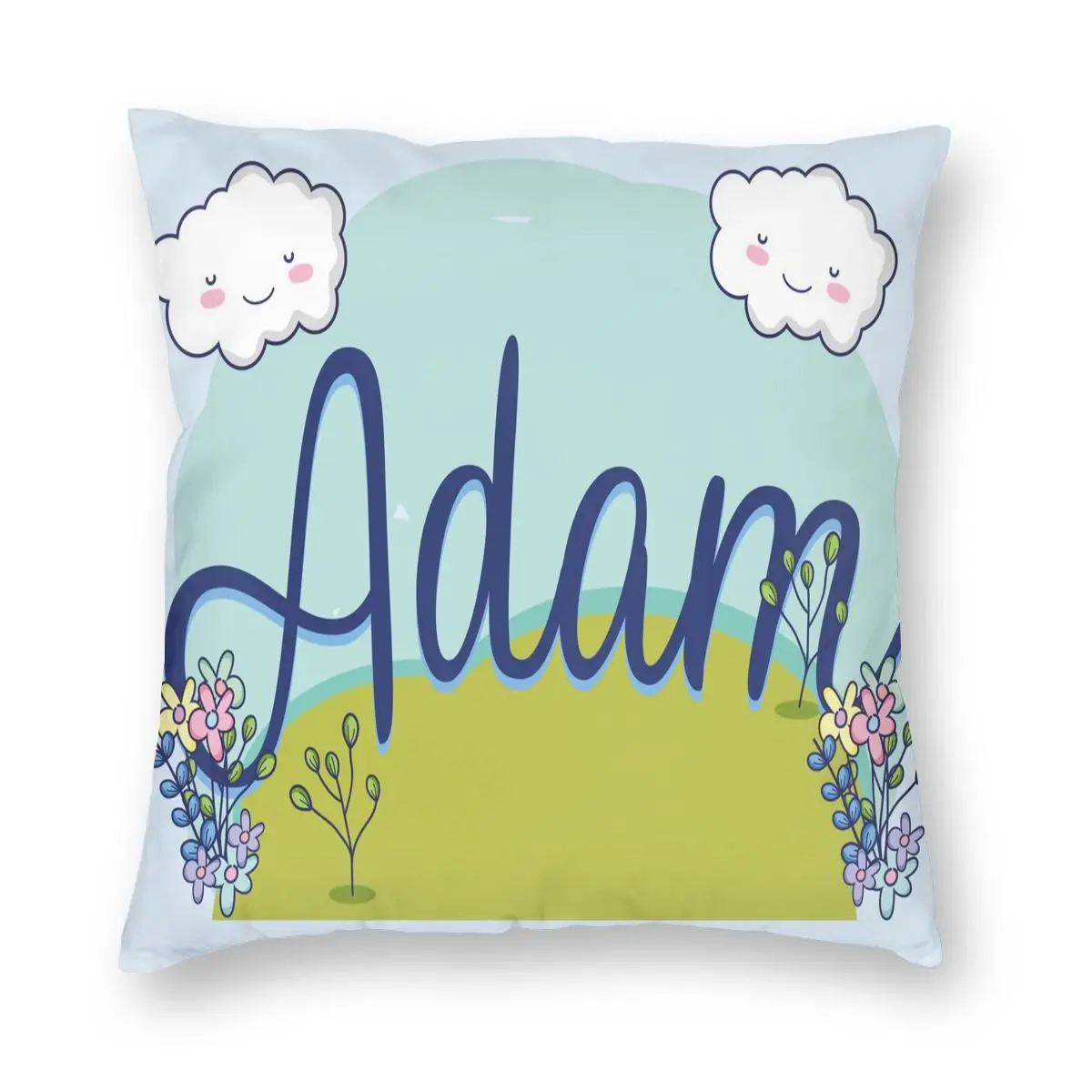 

Adam Baby Name Sign Gift 1 Dakimakura Pillow Case Pillow Cover Cushion Satin Pillowcase Pillows Decor Home