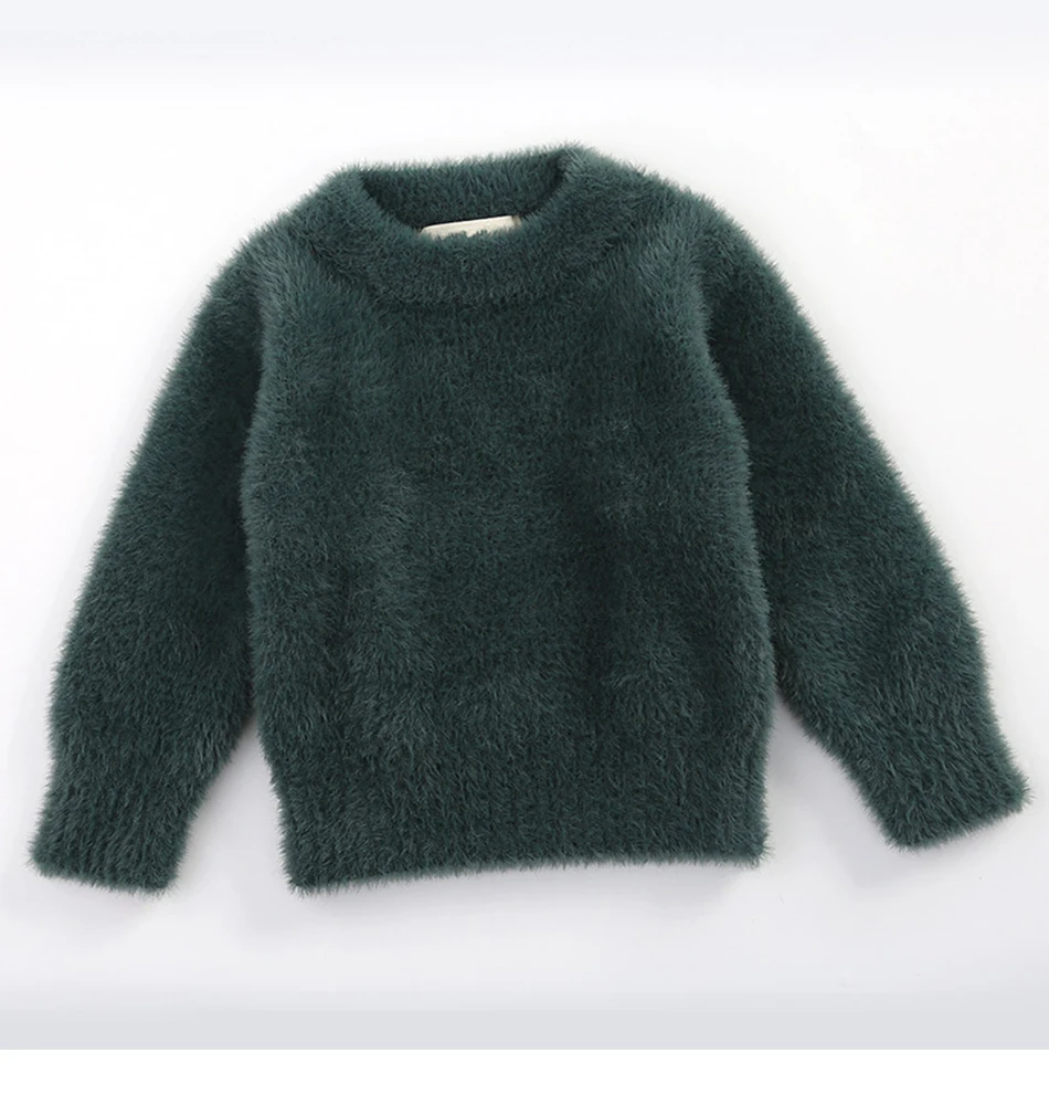 Baby Girl Winter Clothes Imitation Mink Jacket Baby Warm Coat Christmas Sweater Sweaters For Girls 1-4 Years Old Kids Sweater