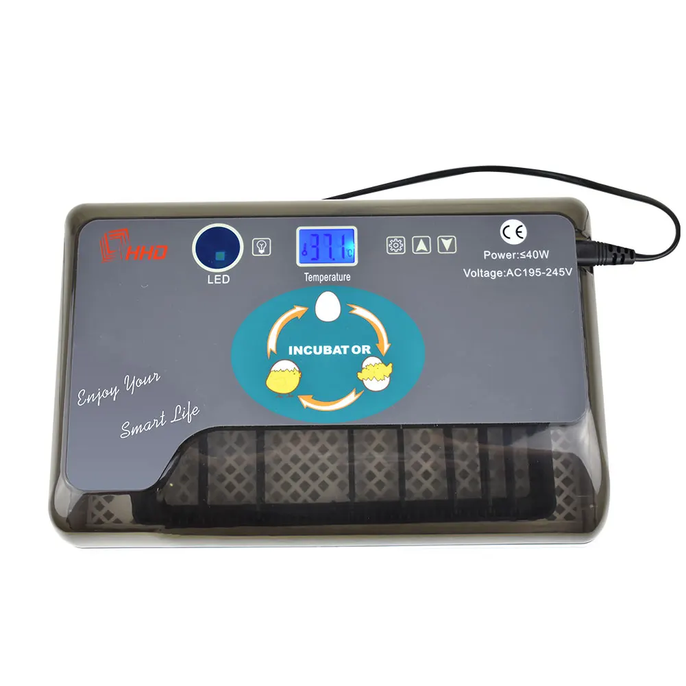 

12 Eggs Machine Incubator -candlers Chicken Bird Duck Poultry Hatcher Incubadora Digital Led Automatic Turning Goose